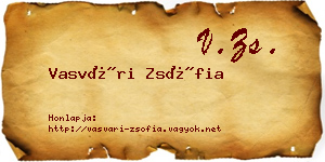 Vasvári Zsófia névjegykártya