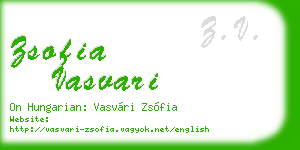 zsofia vasvari business card