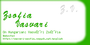 zsofia vasvari business card